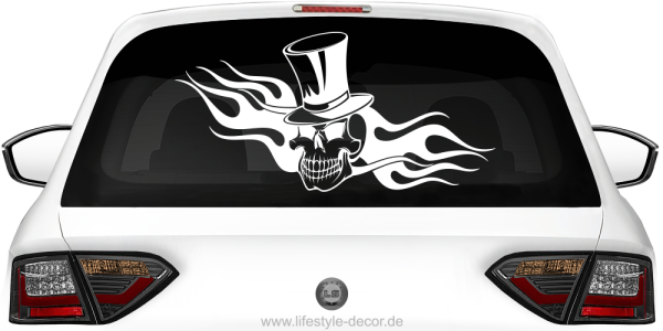 Preview: Autosticker Skull in Flammen Preview: Autosticker Skull in Flammen