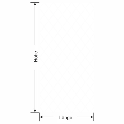 Milchglasfolie Gewerbe Rauten - Ansicht Farbauswahl und Anleitung zur Größenberechnung
