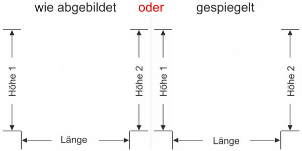Preview: Milchglasfolie Gewerbe Coffee - Ansicht Ausrichtung mit Farbauswahl - Vorschlag 2