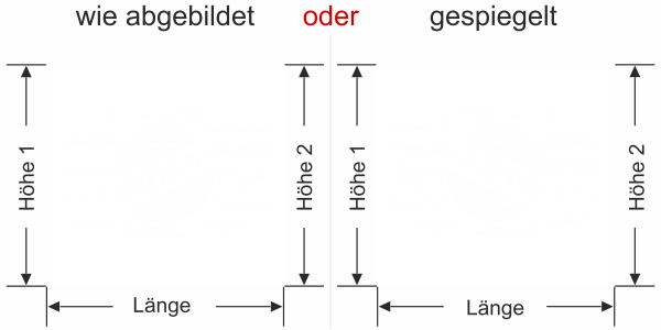 Preview: Milchglasfolie Gewerbe Coffee Bar - Ansicht Ausrichtung mit Farbauswahl - Vorschlag 2