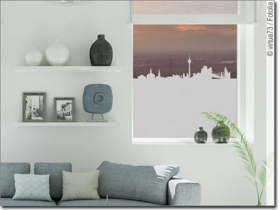 Preview: Sichtschutz Skyline Düsseldorf
