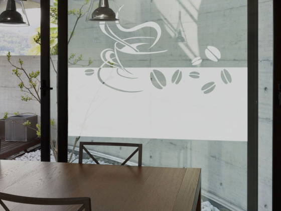 Preview: Sichtschutz Tasse mit Kaffeebohnen