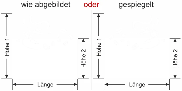 Sichtschutz Tasse mit Kaffeebohnen - Ansicht Ausrichtung mit Farbauswahl Vorschlag 1