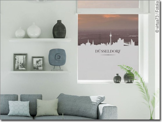 Preview: Sichtschutz Skyline Düsseldorf