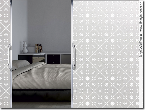 Preview: Sichtschutzdekor Musselinglas 5 cm - bedruckt