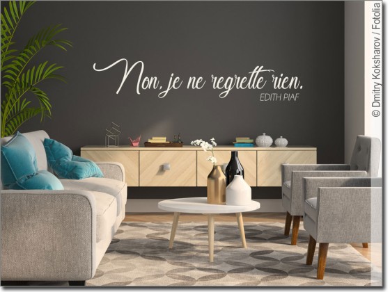 Preview: Wandzitat Non, je ne regrette rien