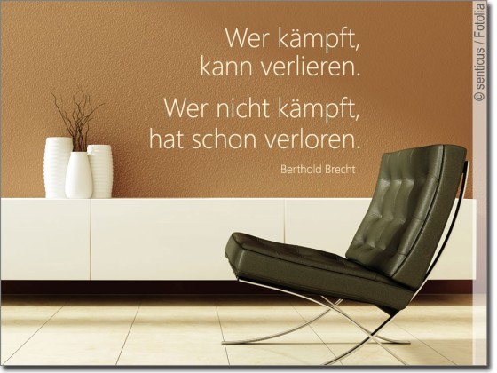 Preview: Wandtattoo Wer kämpft kann verlieren