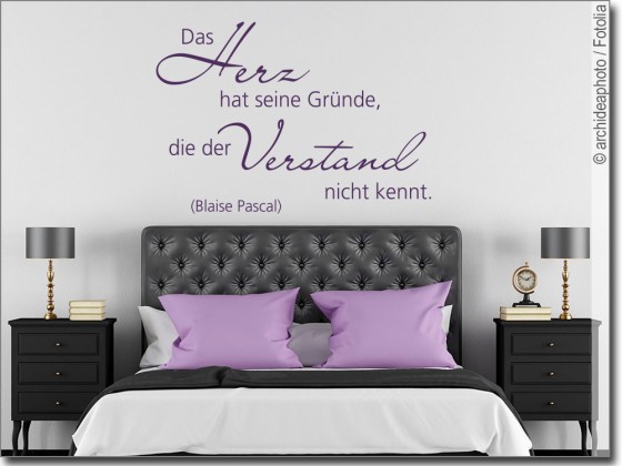 Preview: Wandtattoo Das Herz hat seine Gründe