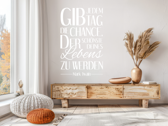 Preview: Wandspruch Gib jedem Tag die Chance