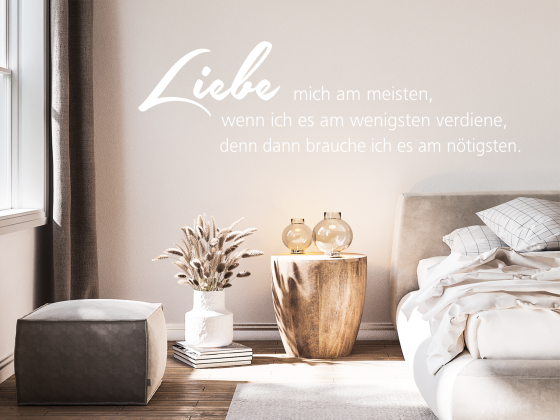 Preview: Wandspruch Liebe mich am meisten