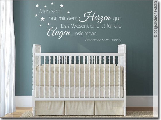 Preview: Wandtattoo Man sieht nur mit dem Herzen