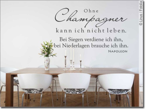 Preview: Wandzitat Ohne Champagner