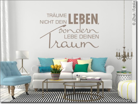 Preview: Wandtattoo Träume nicht dein Leben