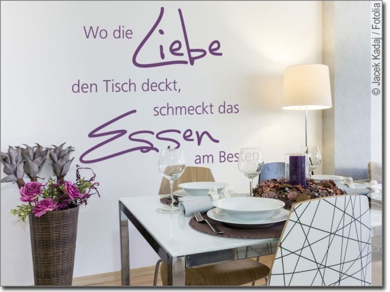 Preview: Wandtattoo Wo die Liebe den Tisch deckt