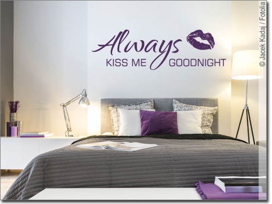 Preview: Wandtattoo Always kiss me goodnight