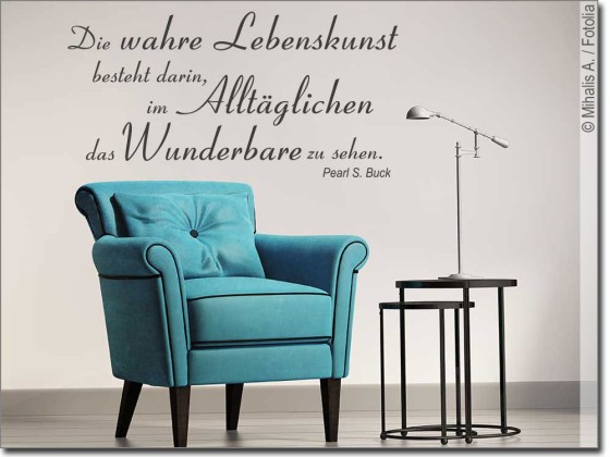 Preview: Wandzitat Die wahre Lebenskunst