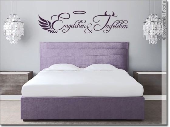 Preview: Wandtattoo Engelchen & Teufelchen