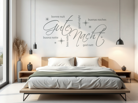 Preview: Wandsticker Gute Nacht
