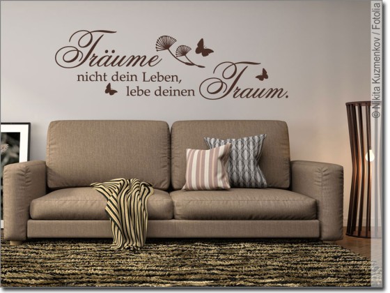 Preview: Wandspruch Träume nicht dein Leben