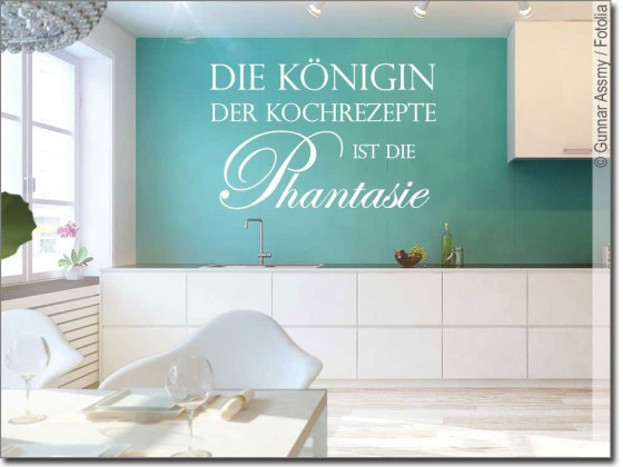 Preview: Wandspruch Die Königin der Kochrezepte