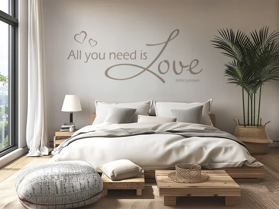 Wandtattoo All you need ist love