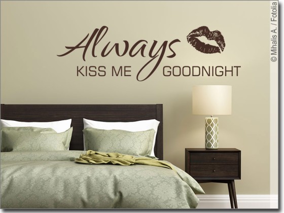 Preview: Wandtattoo Always kiss me goodnight