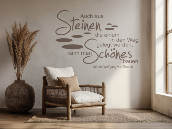 Preview: Wandzitat Auch aus Steinen