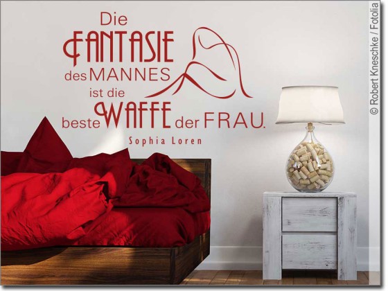Preview: Wandzitat Die Fantasie des Mannes