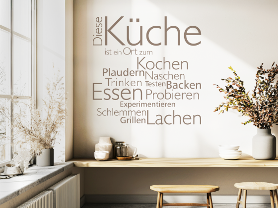 Preview: Wandtattoo Diese Küche