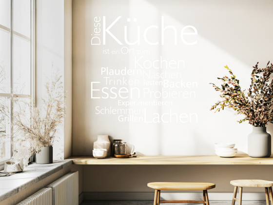 Preview: Wandtattoo Diese Küche