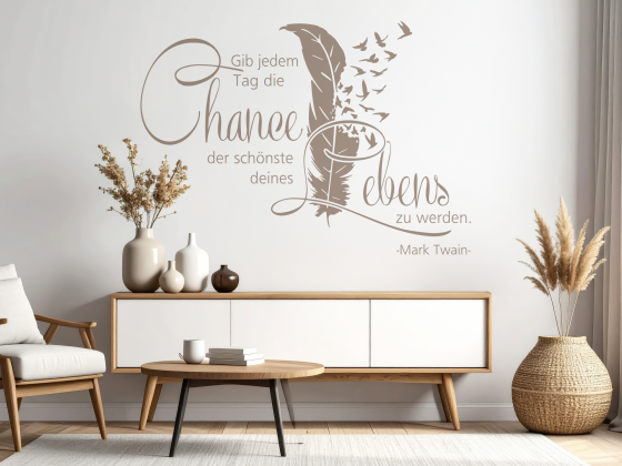 Preview: Wandtattoo Gib jedem Tag die Chance
