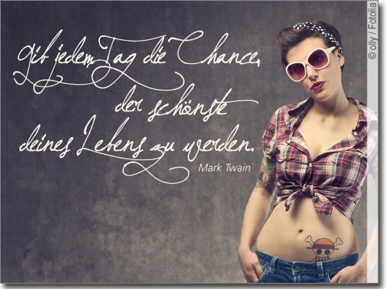 Preview: Wandzitat Gib jedem Tag die Chance