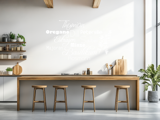 Preview: Wandtattoo Küchen Kräuter