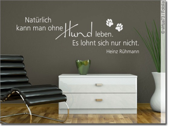 Preview: Wandtattoo Leben mit Hund Preview: Wandtattoo Leben mit Hund