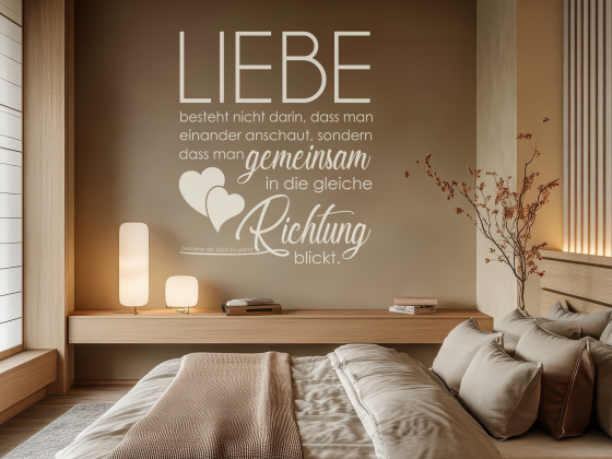 Preview: Wandzitat Liebe besteht