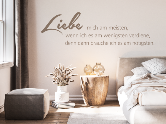Preview: Wandspruch Liebe mich am meisten