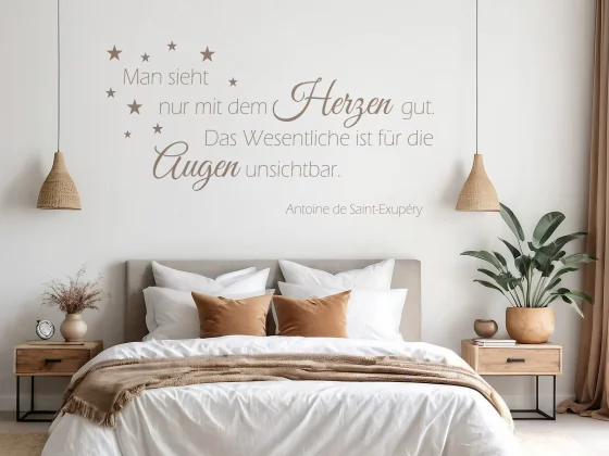 Wandtattoo Man sieht nur mit dem Herzen gut