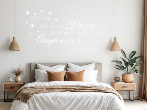 Wandtattoo Man sieht nur mit dem Herzen
