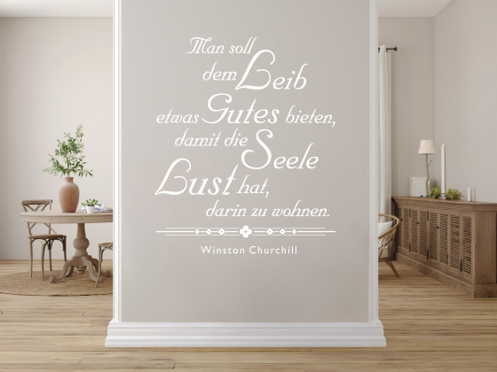 Preview: Wandzitat Man soll dem Leib