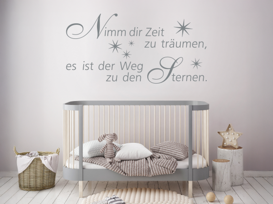Preview: Wandspruch Nimm dir Zeit zu träumen