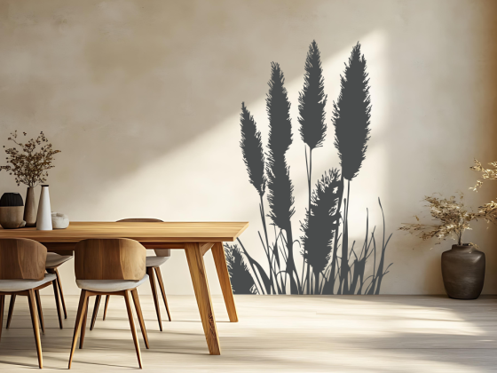 Preview: Wandtattoo Pampasgras