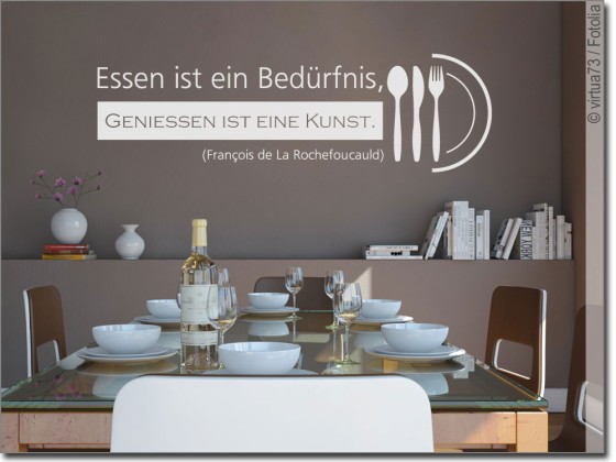 Preview: Wandzitat Essen ist ein Bedürfnis
