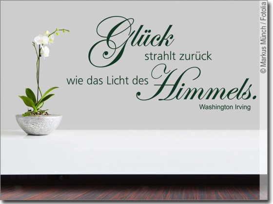 Preview: Wandzitat Glück strahlt zurück