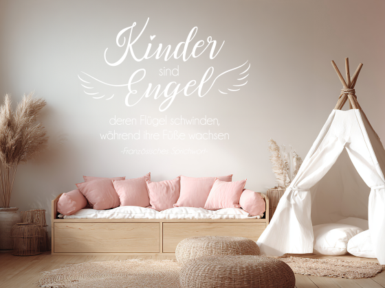 Preview: Wandtattoo Spruch Kinder sind Engel