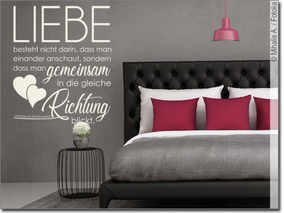 Wandspruch Die Liebe ist wie ein Garten Wandtattoo