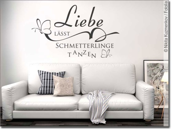 Wandspruch Die Liebe ist wie ein Garten Wandtattoo