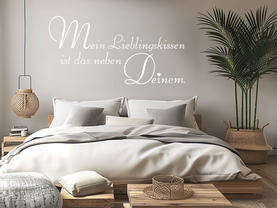 Preview: Wandtattoo Spruch Mein Lieblingskissen