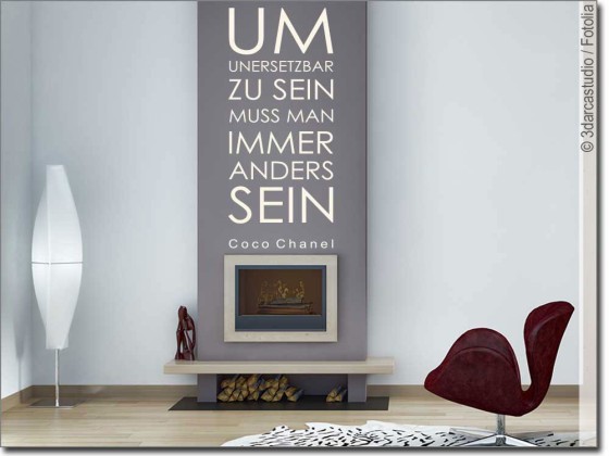 Preview: Wandzitat Um unersetzbar zu sein