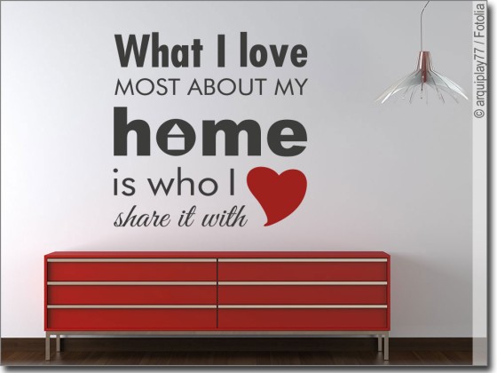 Preview: Wandspruch What I love