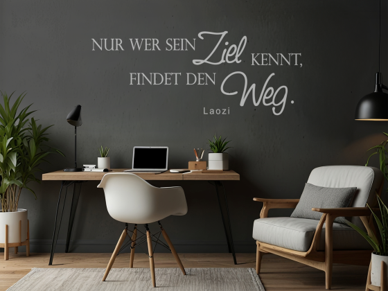 Preview: Wandtattoo Weisheit Nur wer sein Ziel kennt